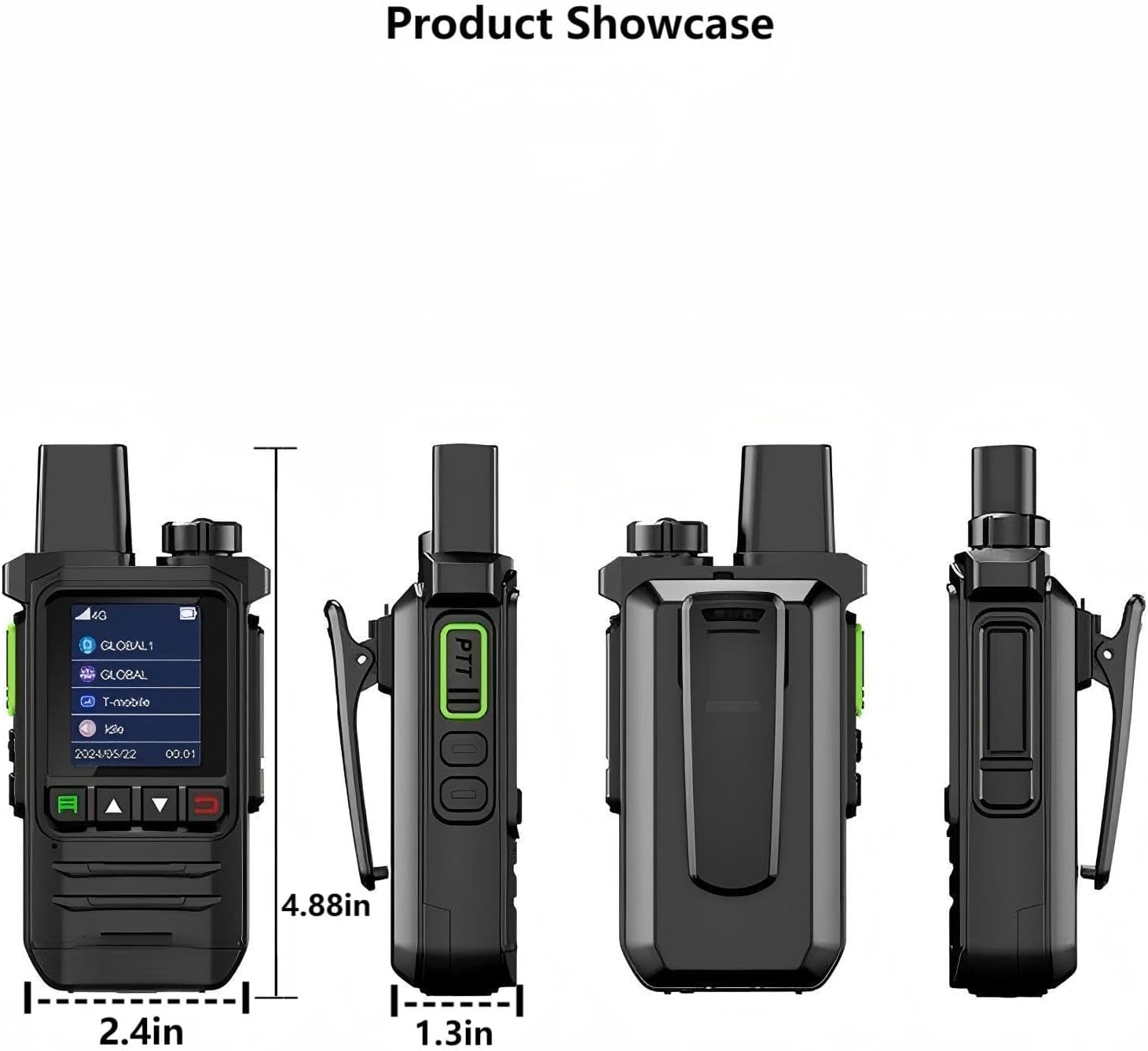 2Units Portable Radios Unlimited Range Nationwide Global Walkie Talkie 5000 MilesTwo Way Radios & 5000mAh Type-C Battery with SIM Cards
