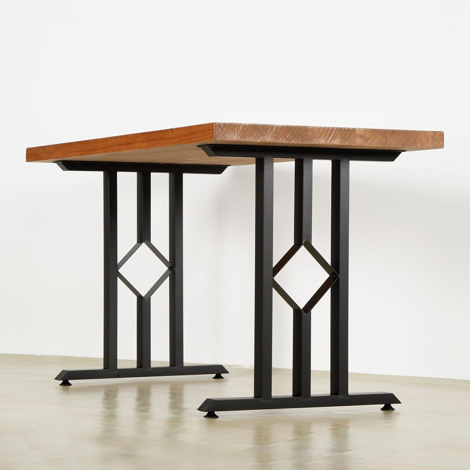28" Furniture Legs Metal Table Legs, Heavy Duty Tube Iron Desk Legs for Furniture, Stool or Chairs, Coffee Table Legs, Black, Set of 2