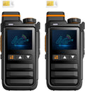 Global Rapid Walkie Talkie Unlimited Range POC Two Way Radios, Nationwide PTT Two Way Radios Long Distance for Security, Outdoor Adventures & Travel Teams,with SIM Cards, 2pcs