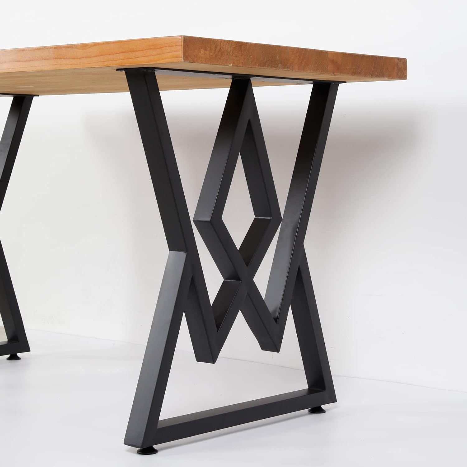 2PCS Metal Furniture Legs 28”Height 24”Wide,Black Cast Iron Coffee Table Legs,Rustic Decory Table Legs Triangle Shape Desk Legs DIY Furniture Bench, Dining Coffee Table