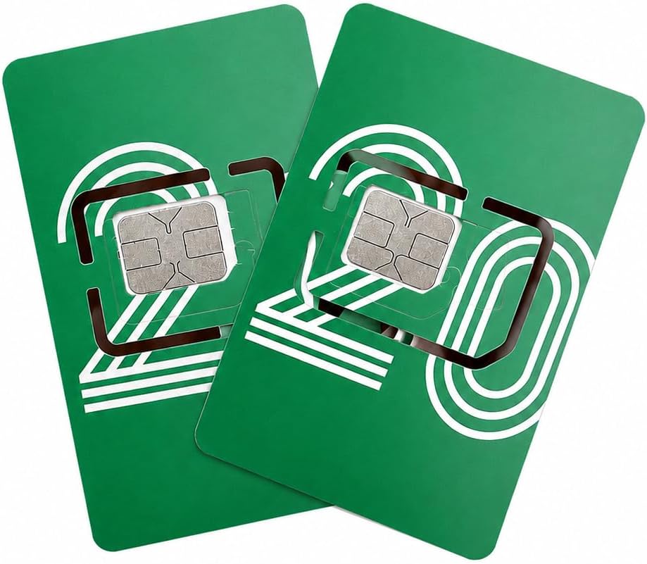 Global IoT SIM Card 2-Pack, 4G LTE Data SIM for GPS Trackers, POC Walkie Talkies, Security Cameras, Routers & IoT Devices, Multi-Network Coverage in 200+ Countries, Plug & Play (Asia-1-Year)