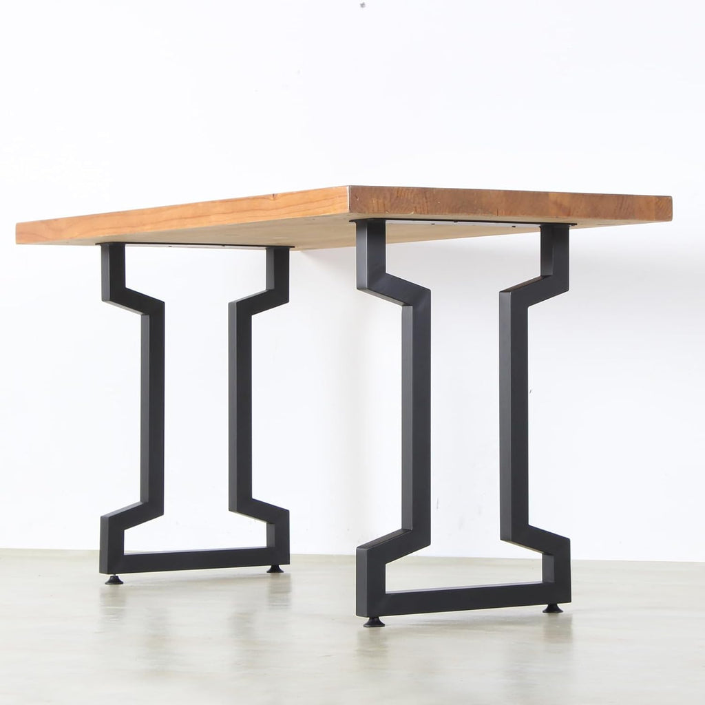 Metal Table Legs H28 x W17.7 Inch Heavy Duty Cast Iron Black Desk Legs DIY Coffee Table Legs, Office Table Legs Computer Desk Legs Country Style TableLegs, Set of 2