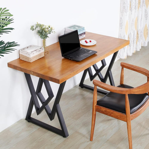2PCS Metal Furniture Legs 28”Height 24”Wide,Black Cast Iron Coffee Table Legs,Rustic Decory Table Legs Triangle Shape Desk Legs DIY Furniture Bench, Dining Coffee Table
