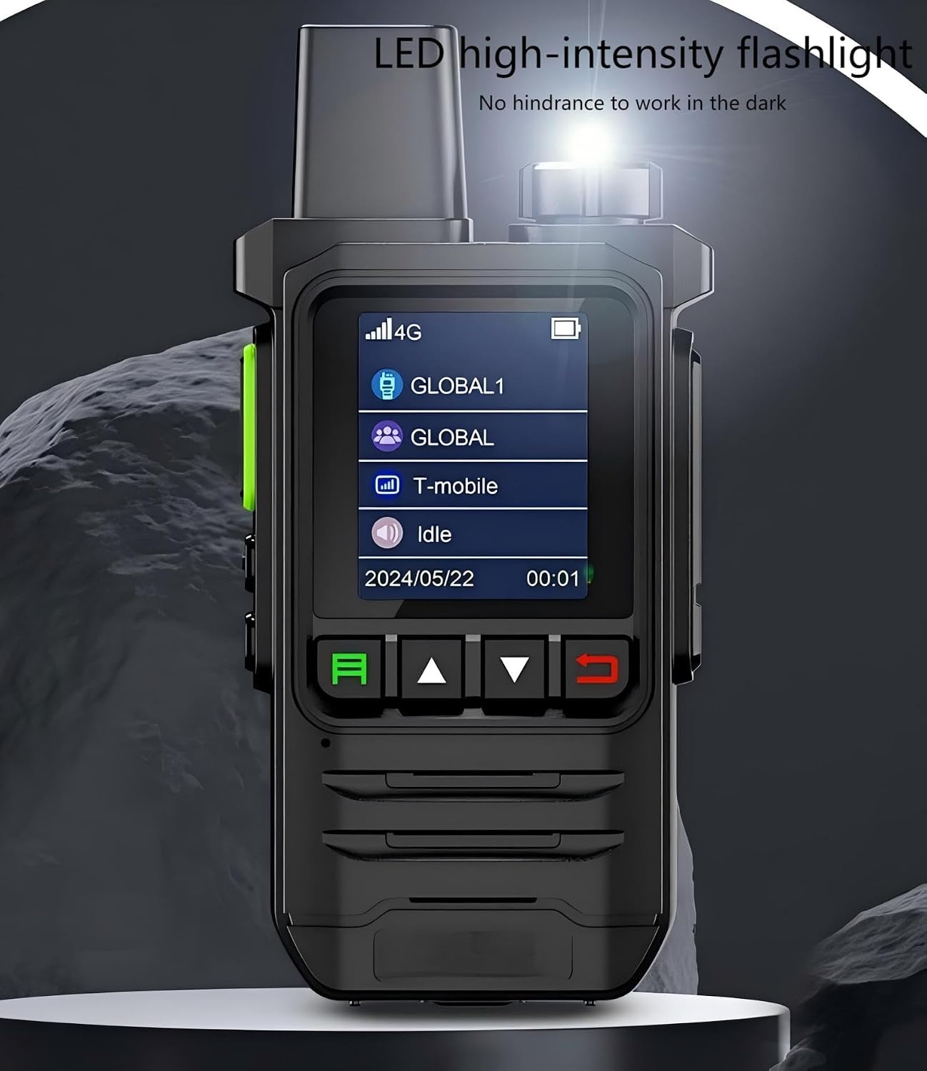 2Units Portable Radios Unlimited Range Nationwide Global Walkie Talkie 5000 MilesTwo Way Radios & 5000mAh Type-C Battery with SIM Cards