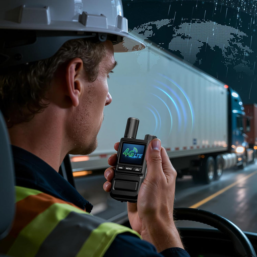 Global Rapid Walkie Talkies Unlimited Range 4G LTE PoC Radios Nationwide PTT Two-Way Radios 5000+ Miles,Long Distance Radios for Truck Fleet,Construction site, 2Units with SIM Card