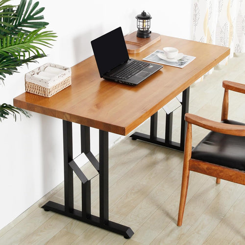 28" Furniture Legs Metal Table Legs, Heavy Duty Tube Iron Desk Legs for Furniture, Stool or Chairs, Coffee Table Legs, Black, Set of 2