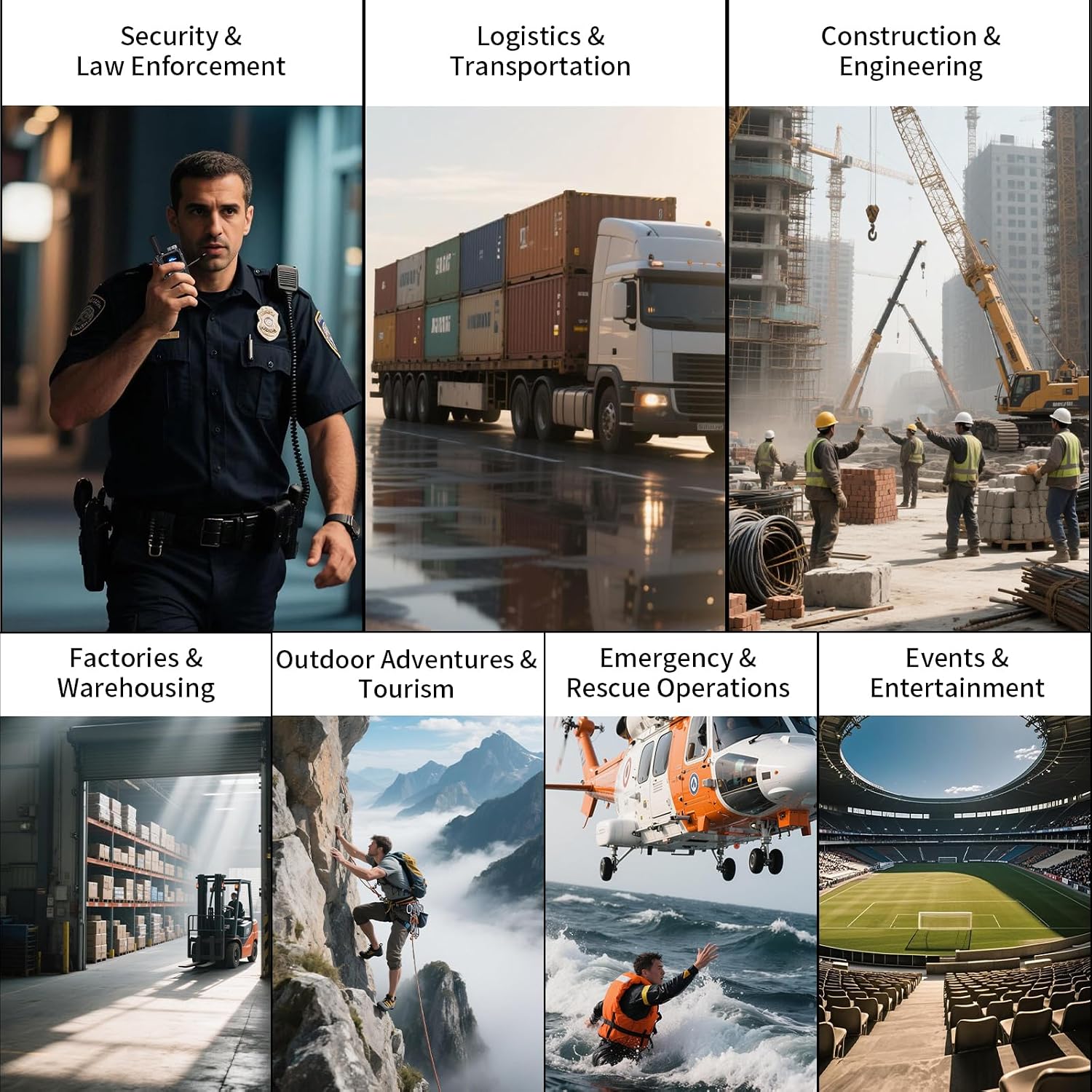 Global Walkie Talkies Unlimited Range Nationwide PTT 4G LTE PoC Two Way Radios Long Range - 5000mAh Type-C Battery with SIM Cards (2 Pack)