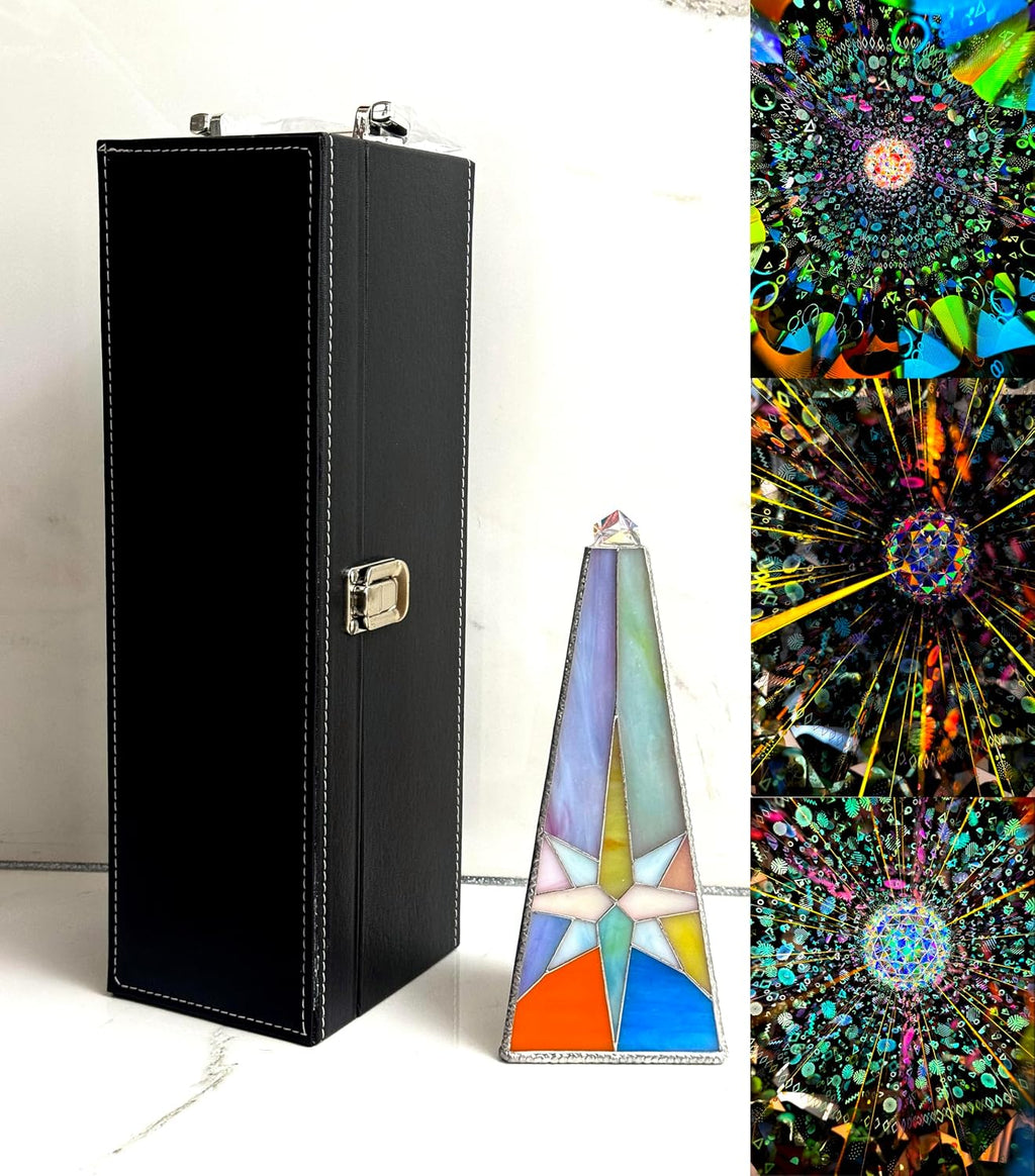 Star of Bethlehem Kaleidoscope for Adults,Handmade DIY Triangular Prism Kaleidoscope，Festival Gift Box,Anniversary Birthday Christmas New Year Valentine's Day Commemorative Gift